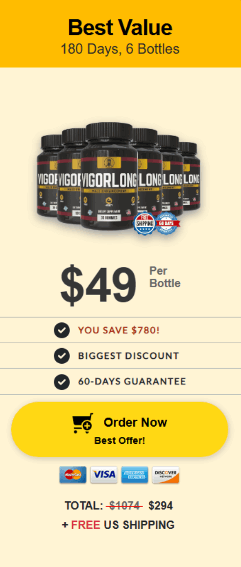 VigorLong price 6 bottle